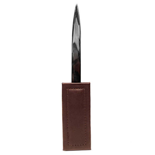 Dacasso Dark Brown Bonded Leather Letter Opener AG-3627